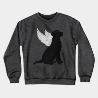 Black Labrador Retriever Guardian Angel Crewneck Sweatshirt